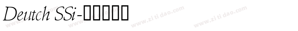 Deutch SSi字体转换